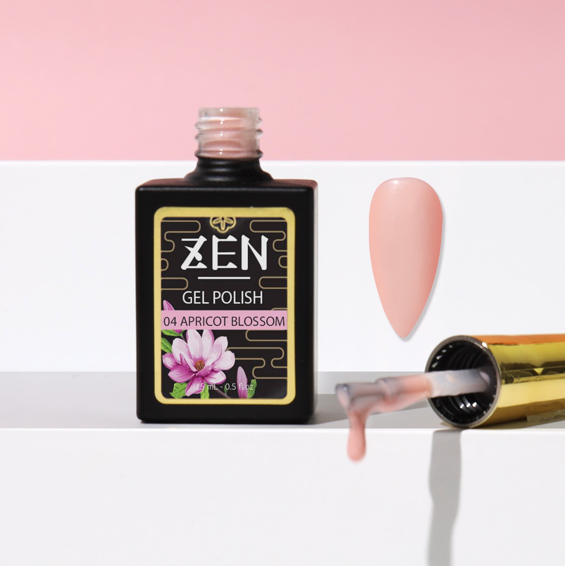 ネイルエス ZEN Milky Gel Polish - #04 Apricot Blossom – Nails Plus