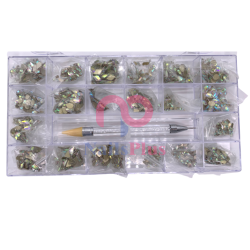 Crystal AB Rhinestones w/ Picker
