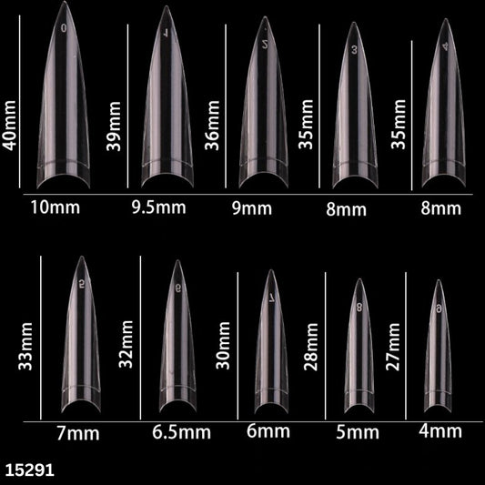 24 Clear - Straight Stiletto