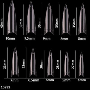 24 Clear - Straight Stiletto - WS