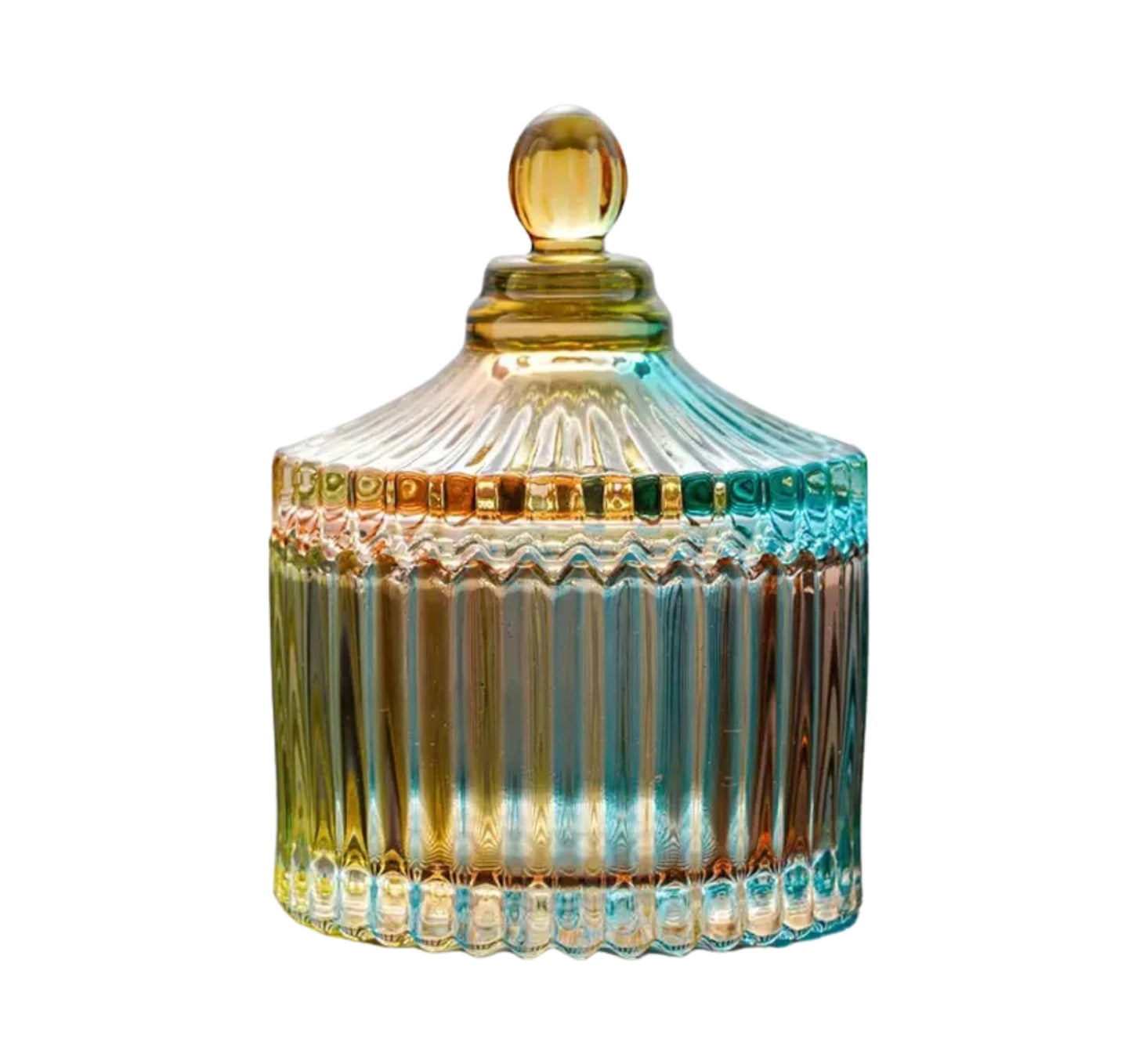 Liquid Glass Jar W/ Lid