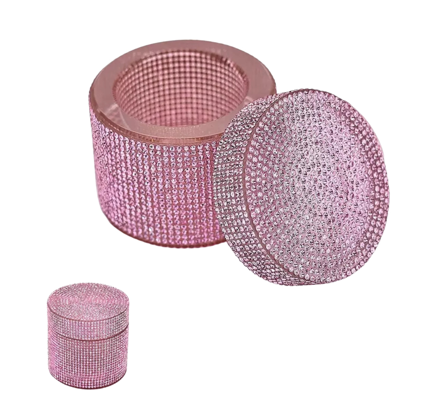 Rhinestone Dappen Dish W/ Lid