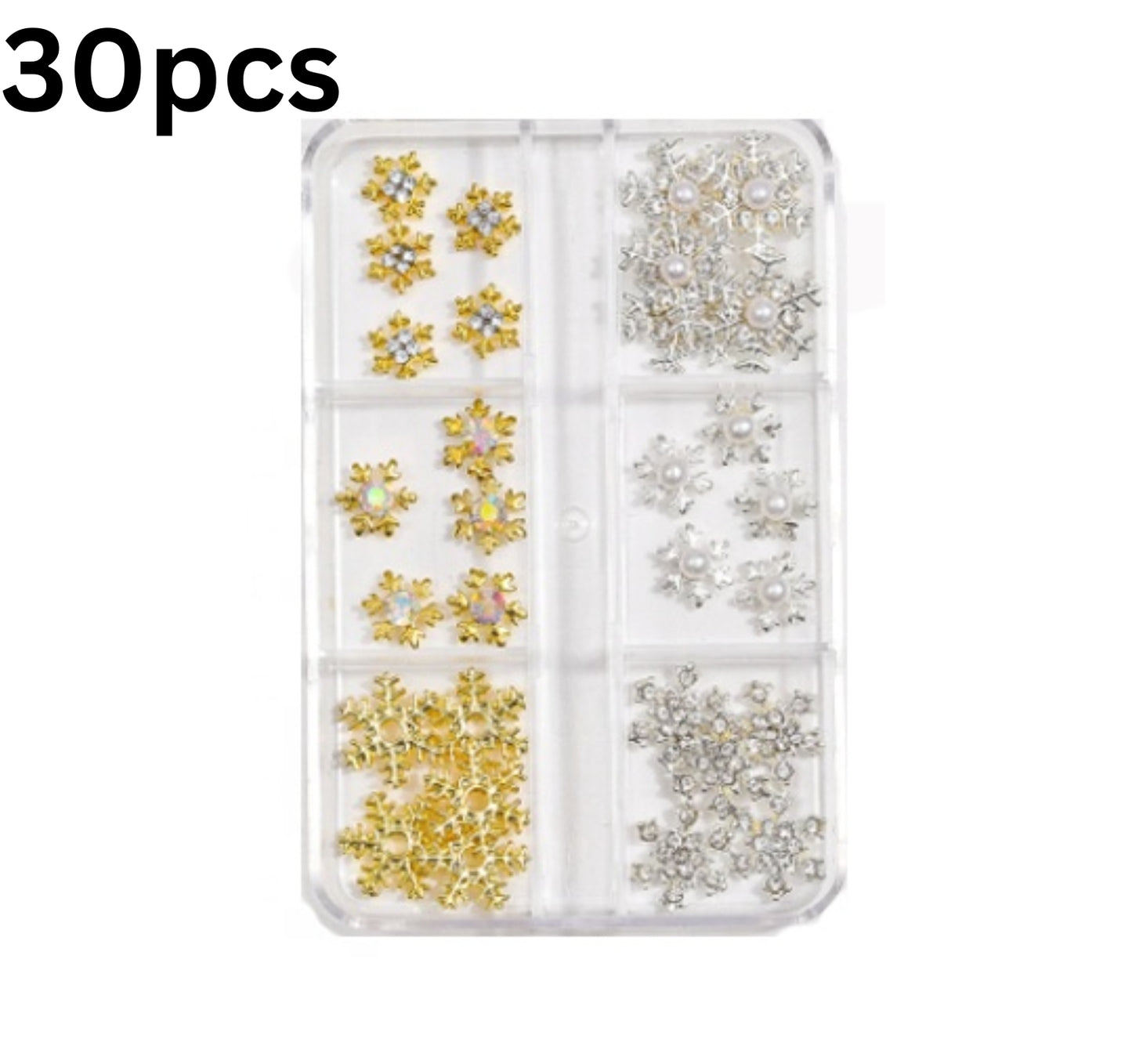 Snowflakes Charms 6 Grid