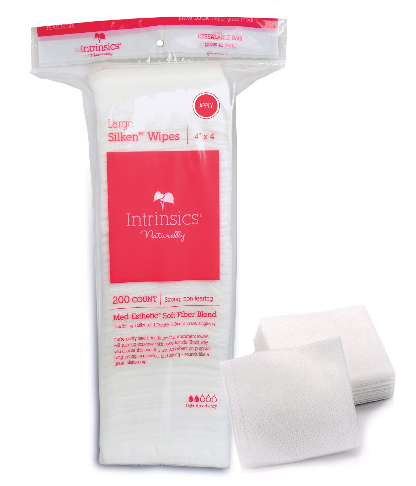 Large Silken Wipes 4”x4”