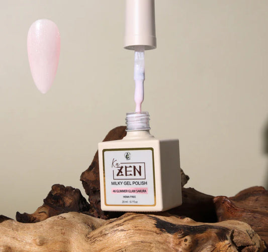 KaZEN Milky Gel Polish - #046 Glimmer Glam Sakura
