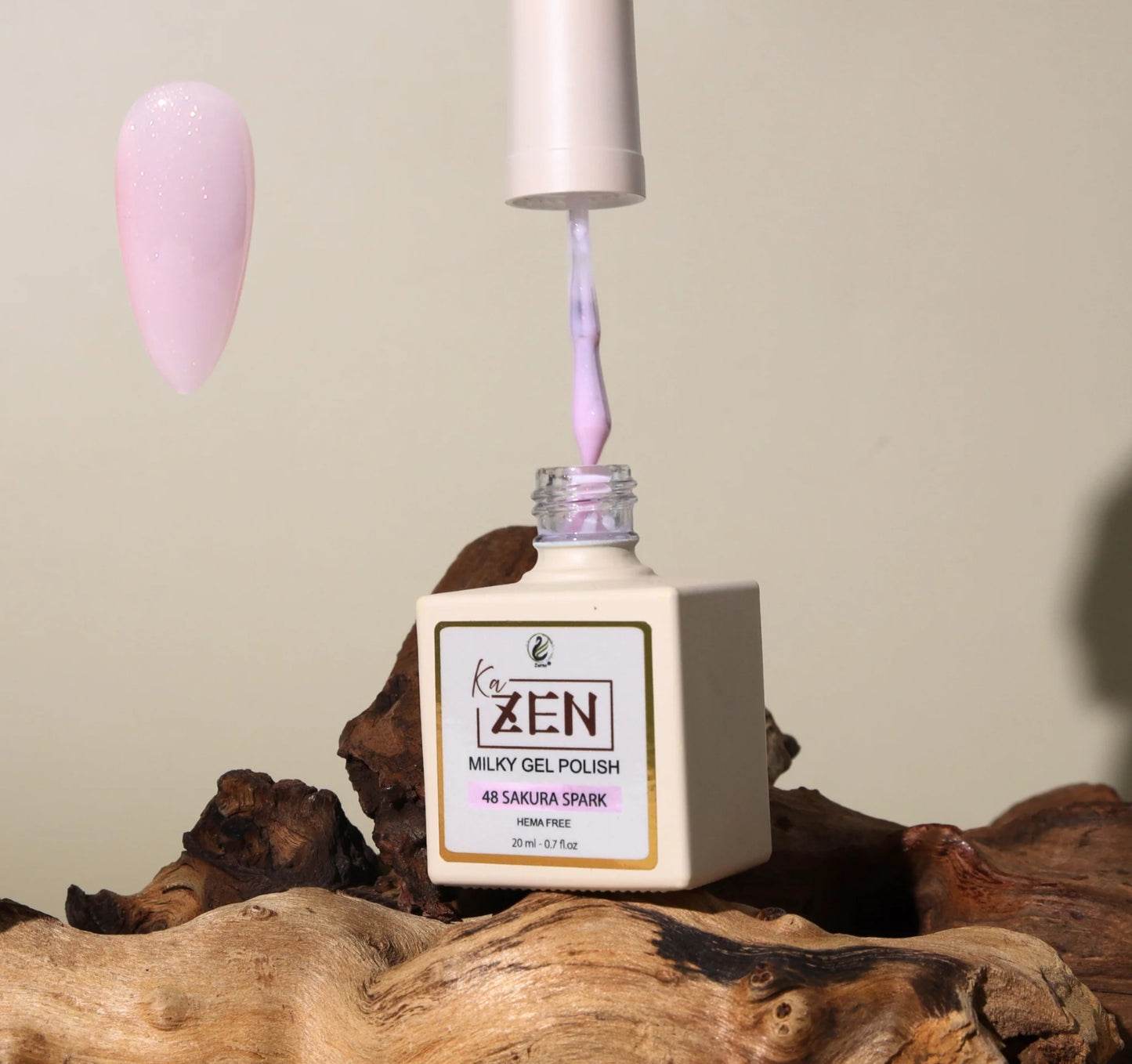 KaZen Milky Gel Polish - #048 Sakura Spark