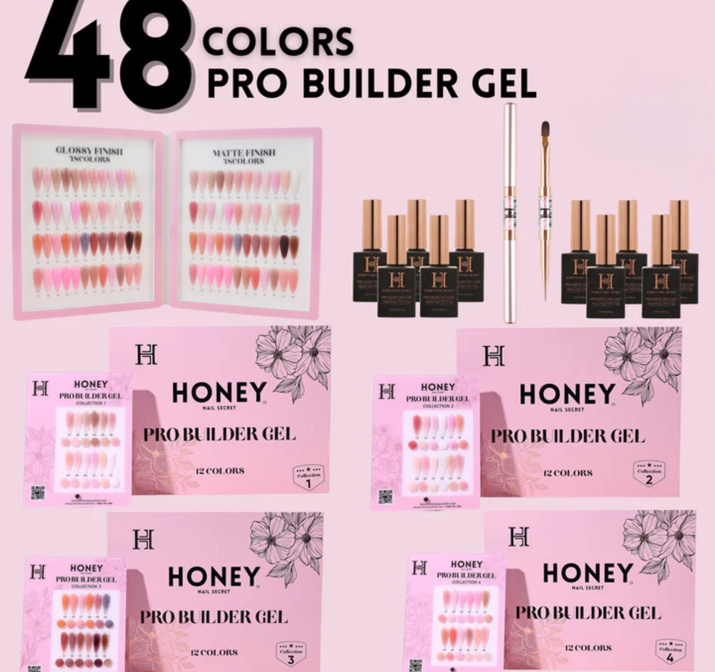 Pro Builder Gel Collection #001 - 048 HEMA Free