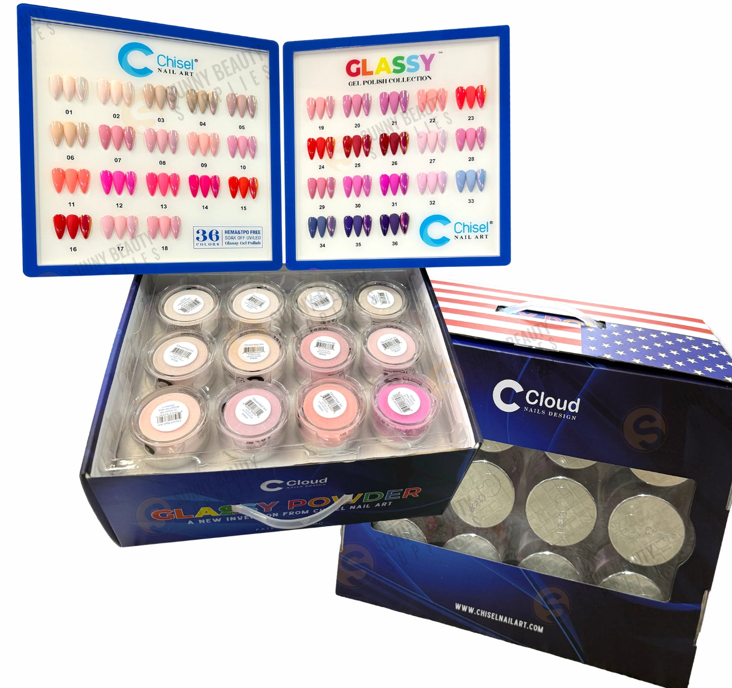 Glassy Collection Powder & Gel 36 Colors