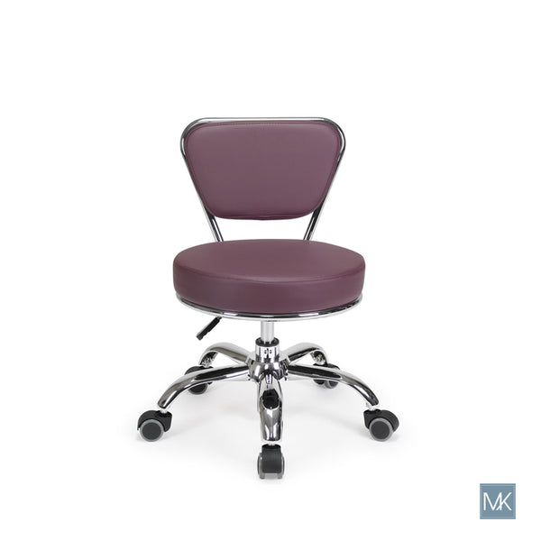 Dayton Pedicure Stool - Burgundy