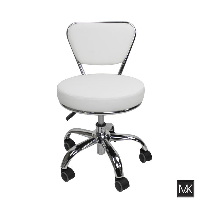 Dayton Pedicure Stool - White