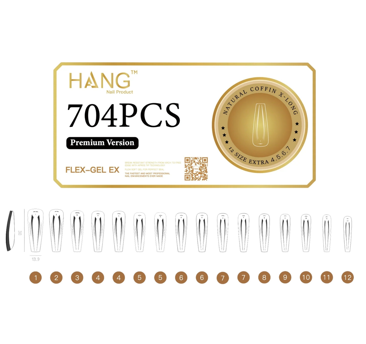 Flex-Gel EX Natural Coffin X-Long