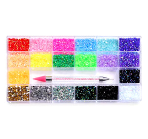 Pastel Mixed Rhinestone 20 Grid - WS