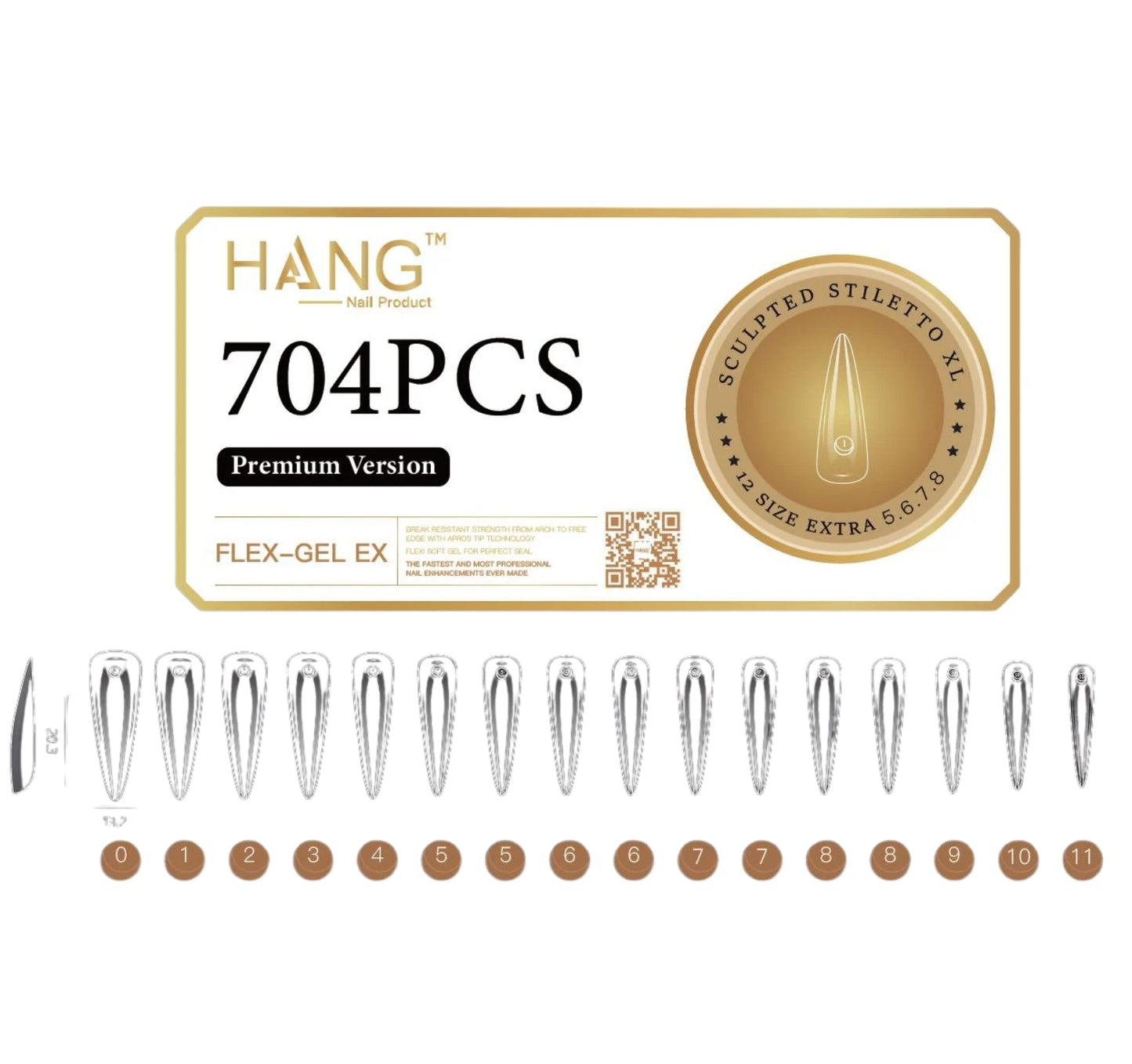 Flex-Gel EX Sculpted Stiletto X-Long