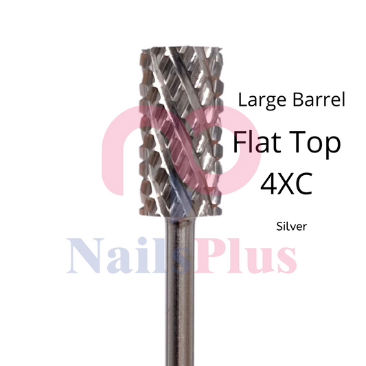 Large Barrel - Regular Flat Top - 4XC - Silver - WS