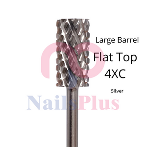 Large Barrel - Regular Flat Top - 4XC - Silver - WS