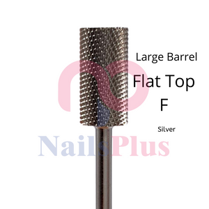 Large Barrel - Regular Flat Top - F - Silver - WS