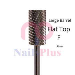 Large Barrel - Regular Flat Top - F - Silver