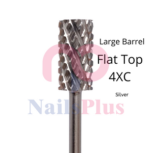 Large Barrel - Regular Flat Top - 4XC - Silver