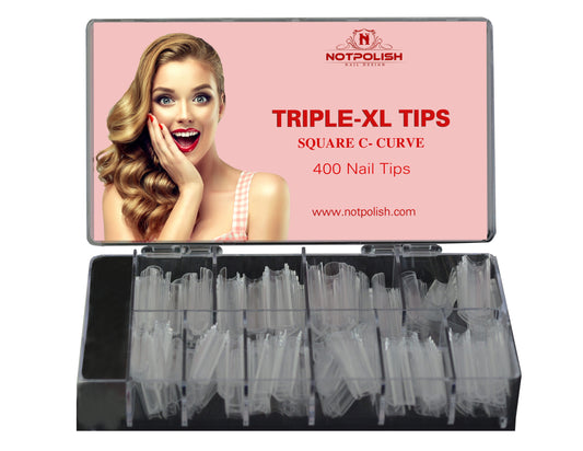 3XL Nail Tips - Square C-Curve