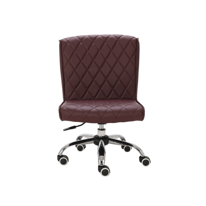 Delia Pedicure Stool - Burgundy