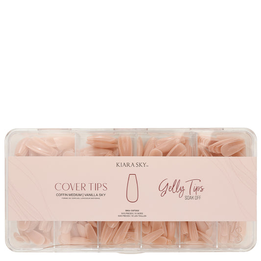 Gelly Tips - Coffin Medium - Vanilla Sky