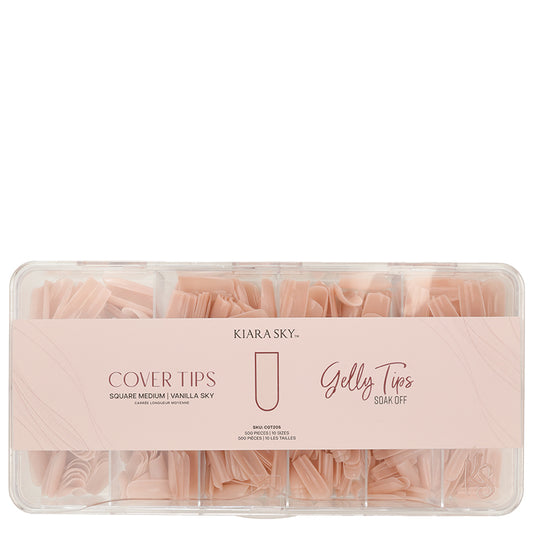 Gelly Tips - Square Medium - Vanilla Sky