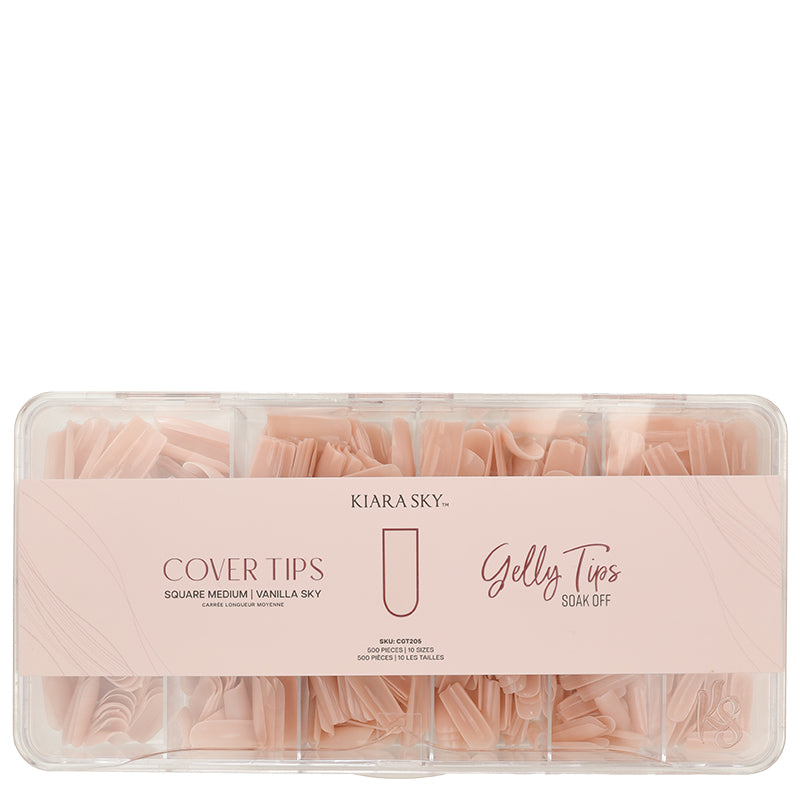 Gelly Tips - Square Medium - Vanilla Sky - WS