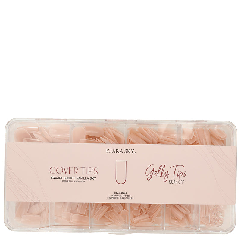 Gelly Tips - Square Short - Vanilla Sky