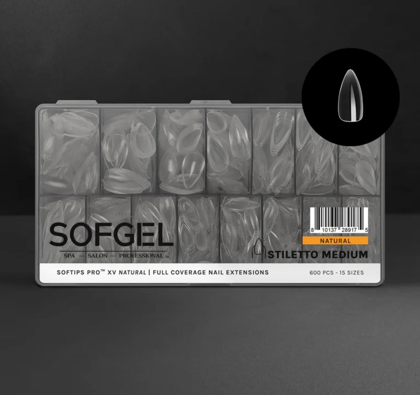 Gel-X Tips - XV Natural Stiletto Medium