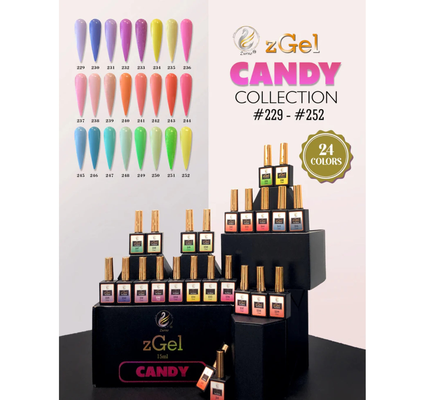 Gel Polish zGel Candy Collection #229-252