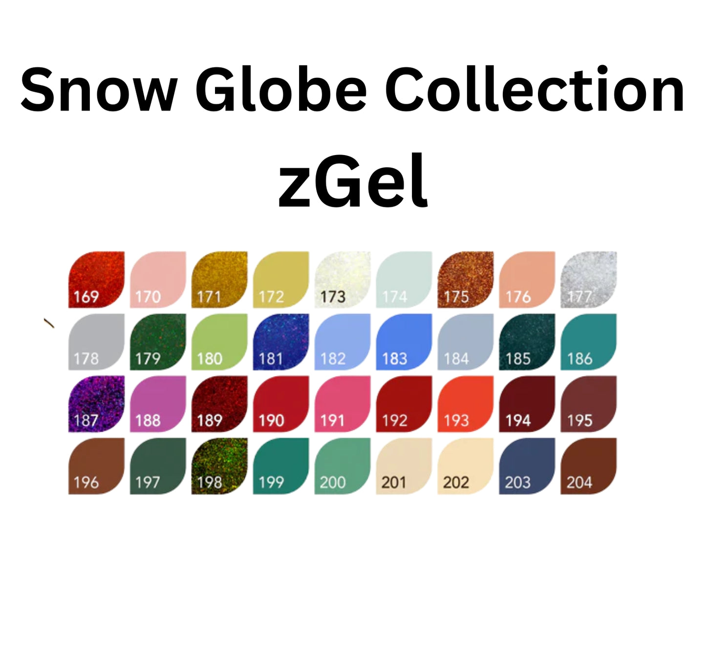 Gel Polish zGel Snow Globe Collection #169-204