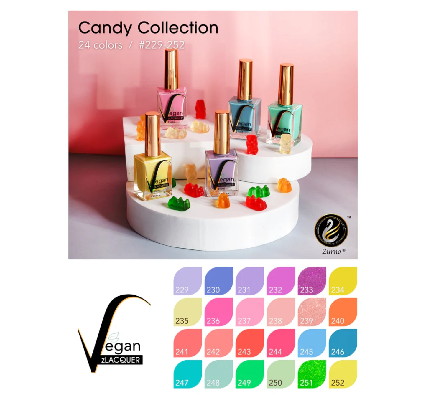 Polish zLacquer Candy Collection #229-252