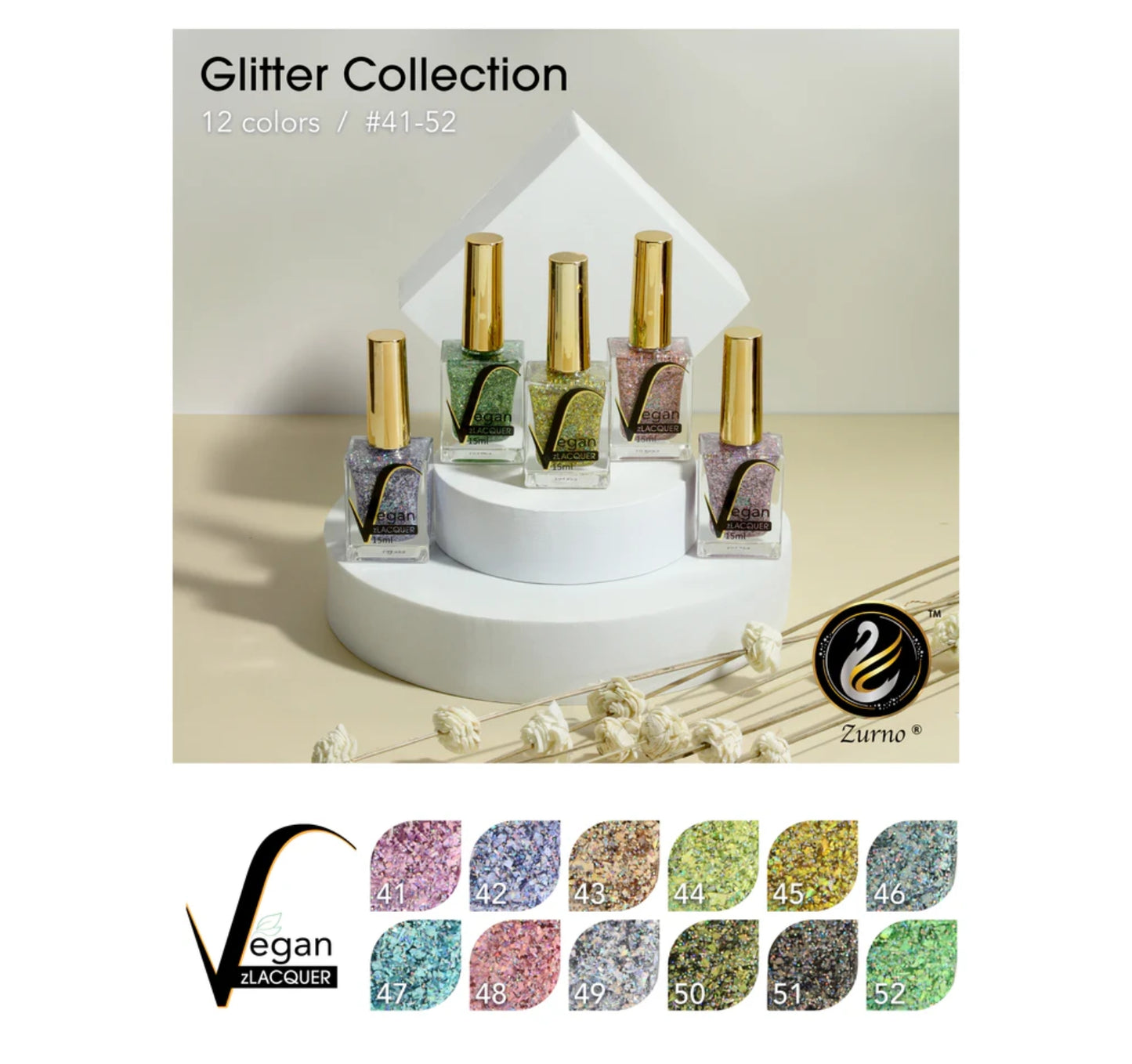 Polish zLacquer Glitter Collection #041-052